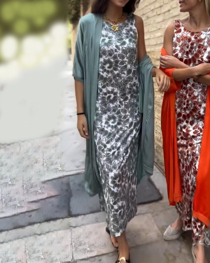 Zimna - Ensemble d'été avec une robe et une veste fluide