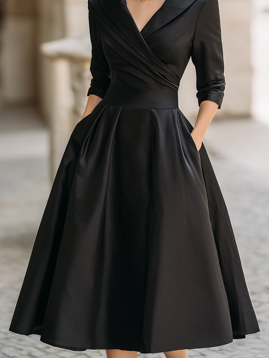 Édeline – Robe midi en satin