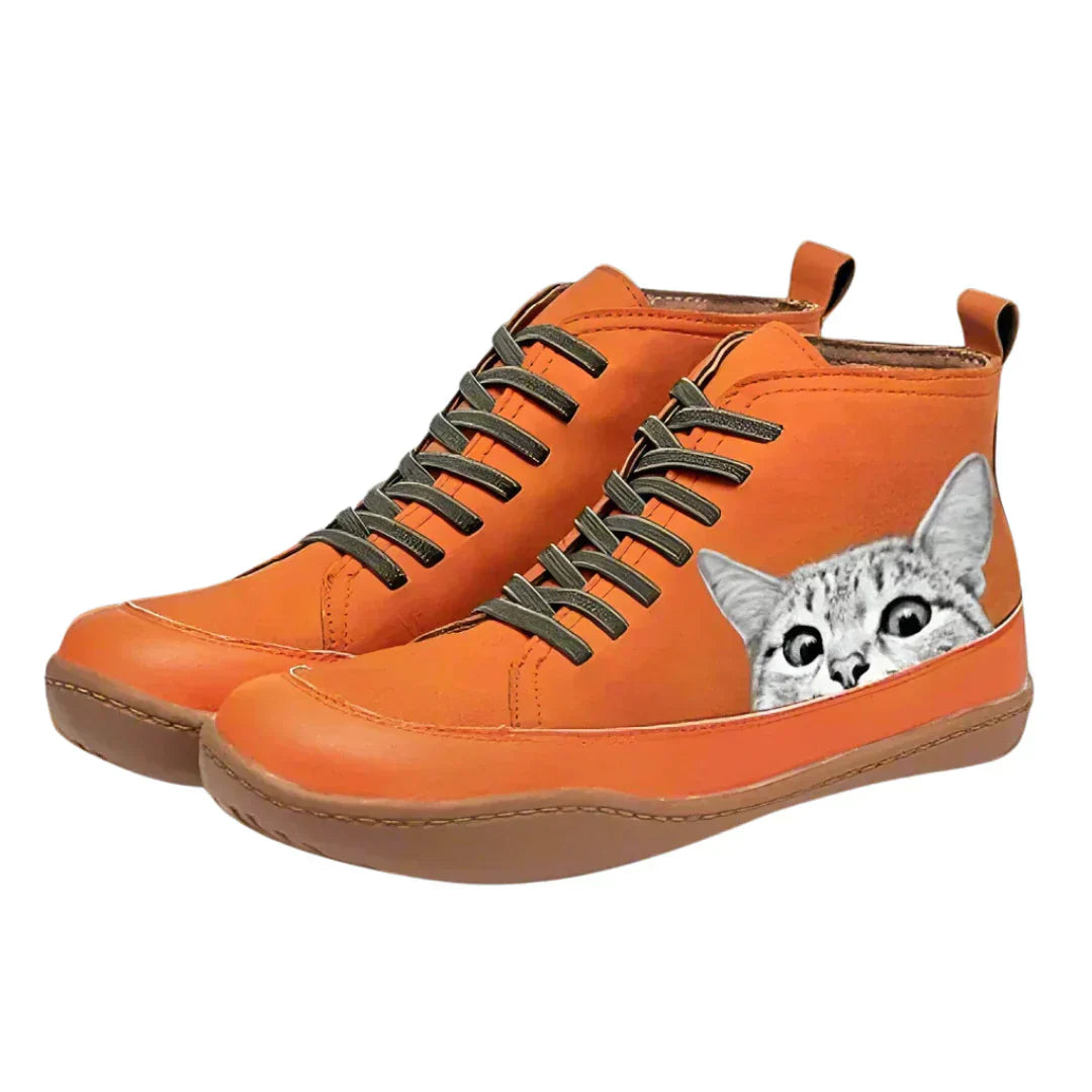 Vérène – Bottines en cuir inspirées des chats
