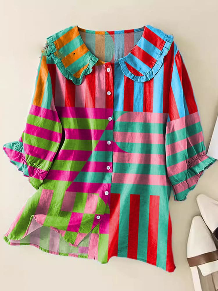 Axelle – Chemisier vintage à col Claudine