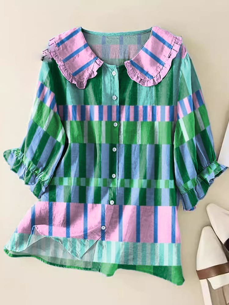 Nessa – Chemisier vintage à col Claudine