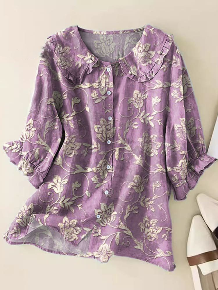 Aliénor – Chemisier vintage à col Claudine