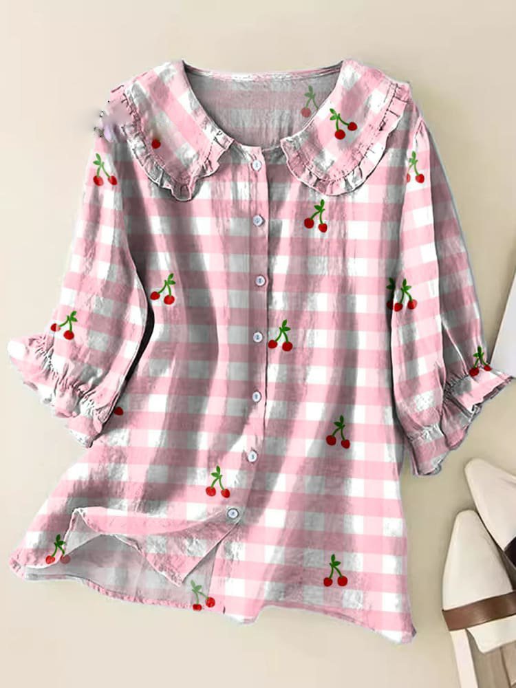 Sévérine – Chemisier vintage à col Claudine