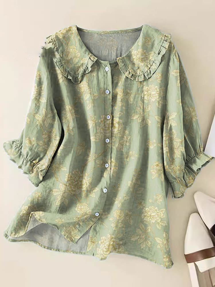 Faustine – Chemisier vintage à col Claudine