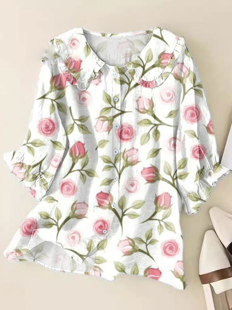 Philomène – Chemisier vintage à col Claudine