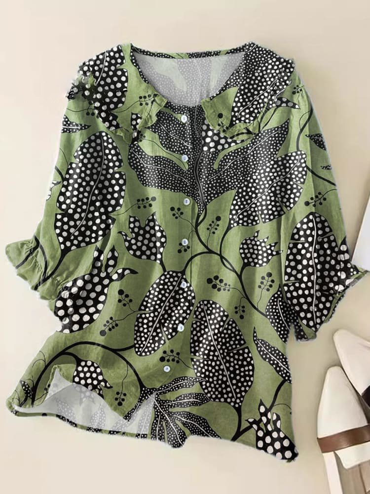 Lilou – Chemisier vintage à col Claudine