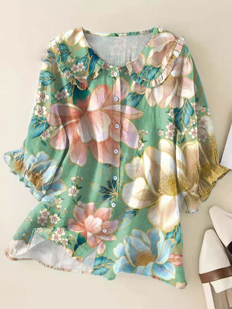 Rosalie – Chemisier vintage à col Claudine