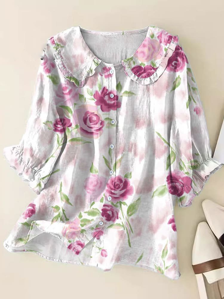 Domitille – Chemisier vintage à col Claudine