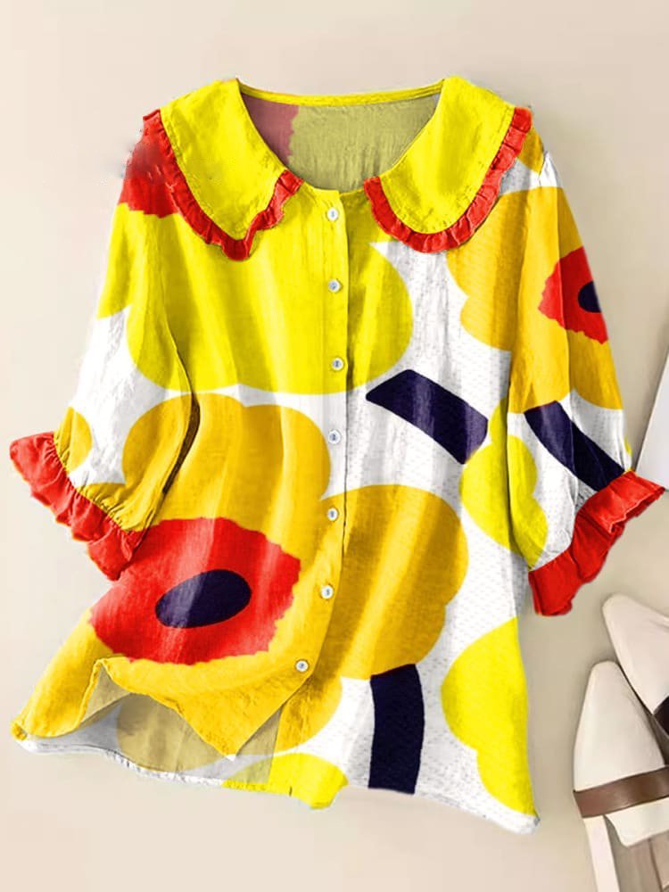 Zélie – Chemisier vintage à col Claudine