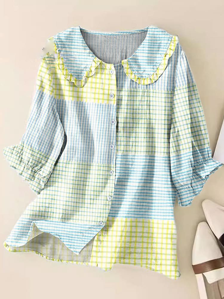 Ondine – Chemisier vintage à col Claudine