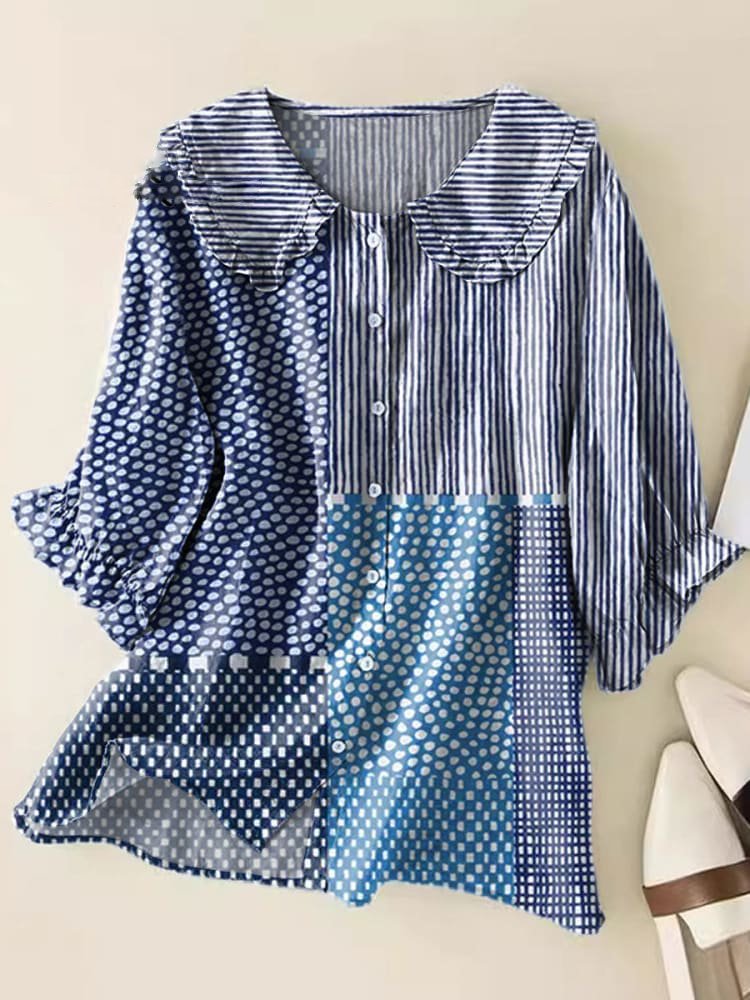 Esmée – Chemisier vintage à col Claudine