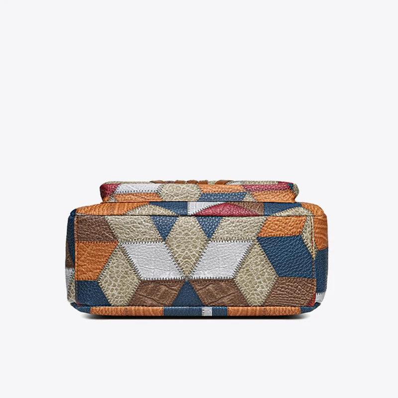 Dora – Sac à main patchwork en cuir végétal