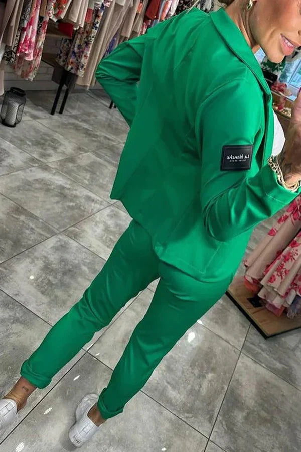 Candice – Ensemble blazer fluide et pantalon décontracté