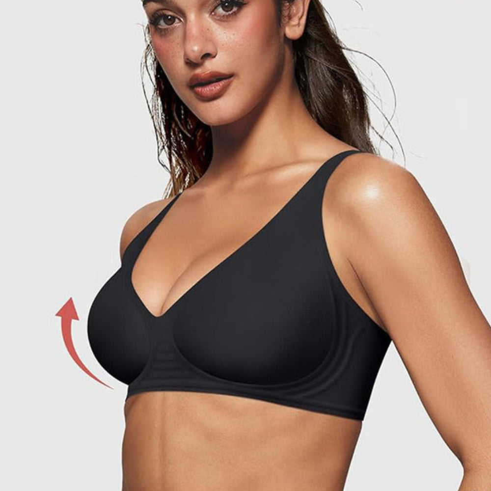 Isaline – Soutien gorge push up sans armatures à col en v