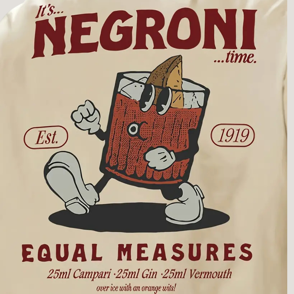 Romaric - T-shirt oversize Negroni rétro