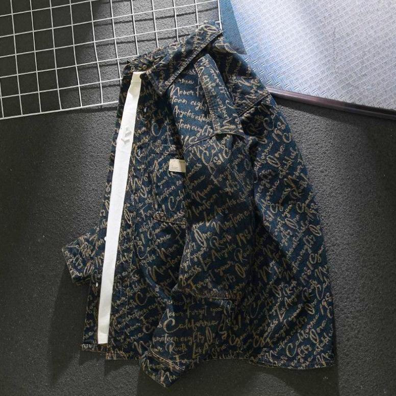 Sosthène - Veste en jean avec lettrage