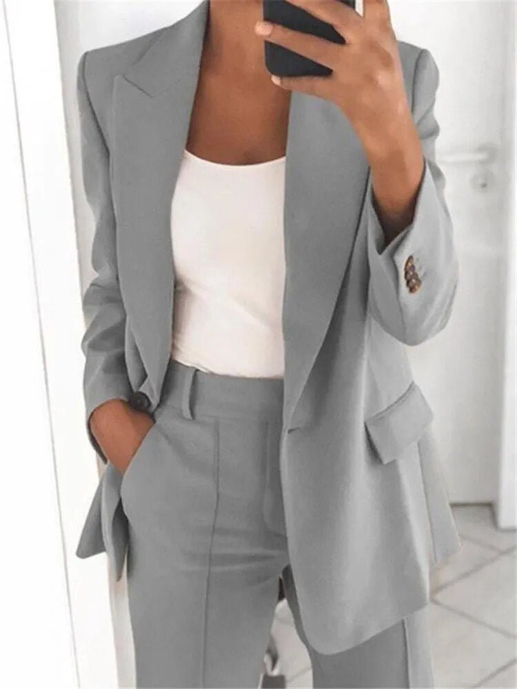 Valérie - Élégant ensemble tailleur blazer pour femmes