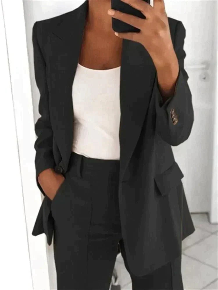 Valérie - Élégant ensemble tailleur blazer pour femmes