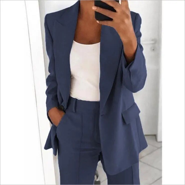 Valérie - Élégant ensemble tailleur blazer pour femmes