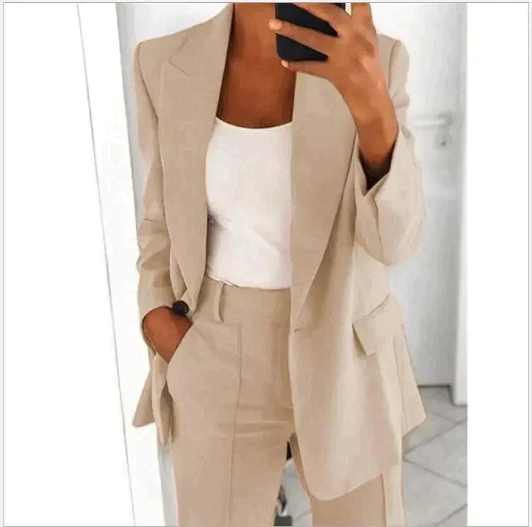Valérie - Élégant ensemble tailleur blazer pour femmes