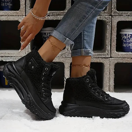 Ghislaine – Bottes d’hiver en velours et coton