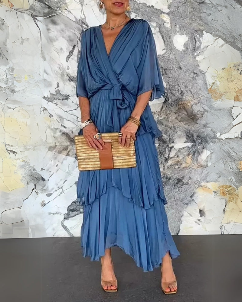 Pervenche - Robe élégante à plusieurs couches