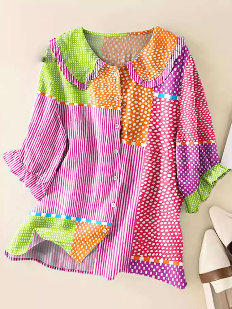 Maëlys – Chemisier vintage à col Claudine