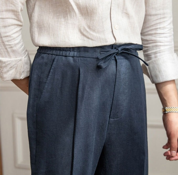Ibiza Linen Drawstring Trousers