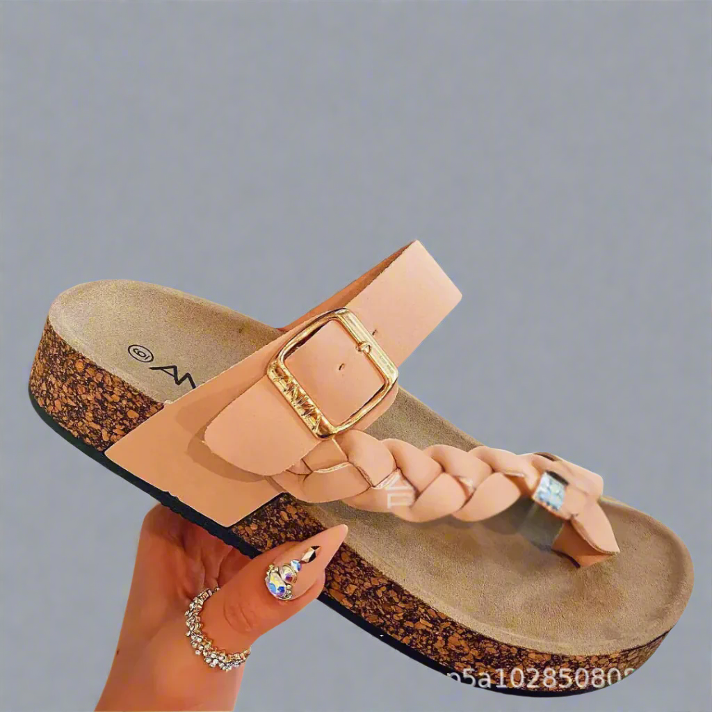 Jacinthe - Chaussons en cuir confortables fabriqués à partir de matériaux de haute qualité pour l'été