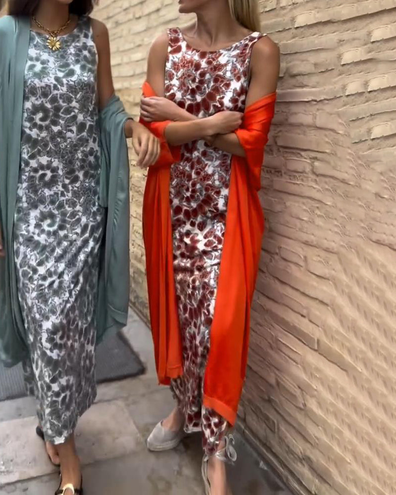 Zimna - Ensemble d'été avec une robe et une veste fluide