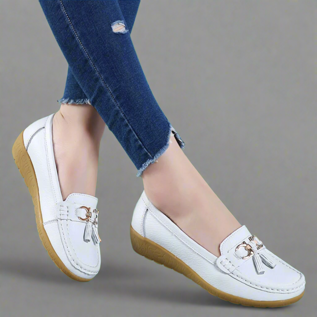 Wivine - Mocassins en cuir confortables faits à la main