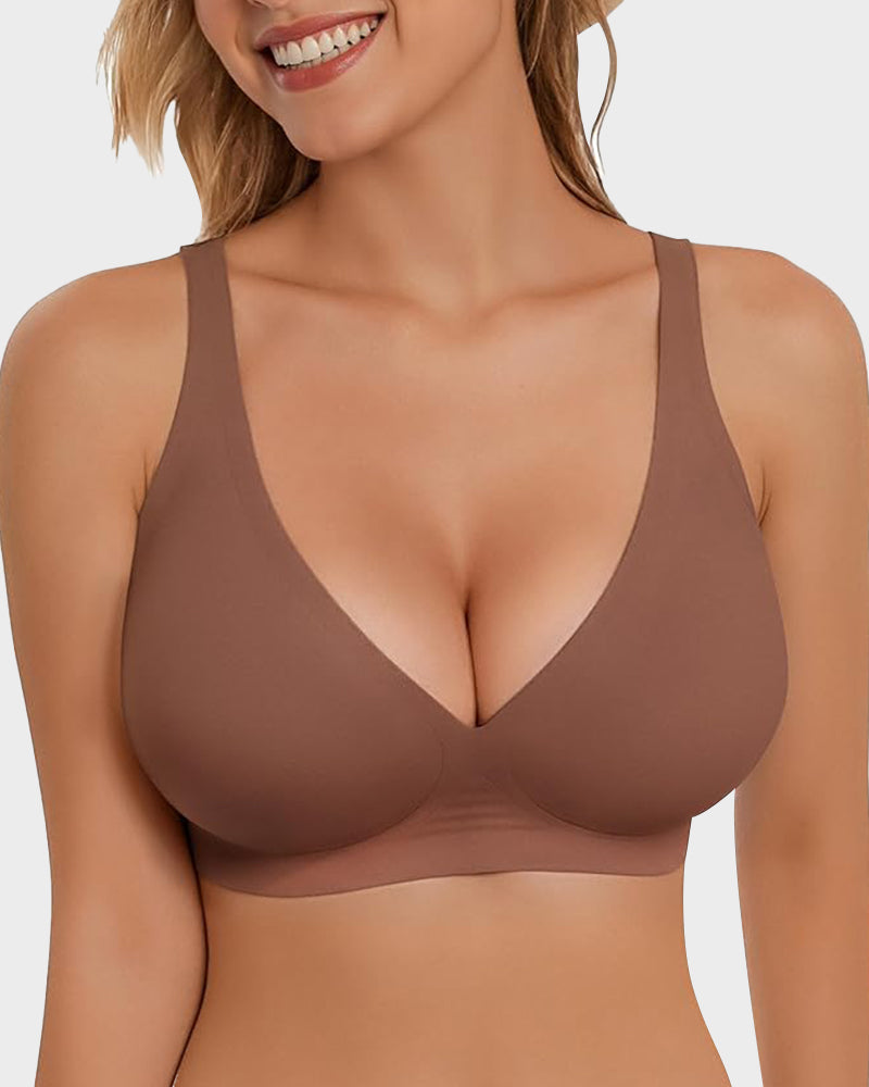 Isaline – Soutien gorge push up sans armatures à col en v