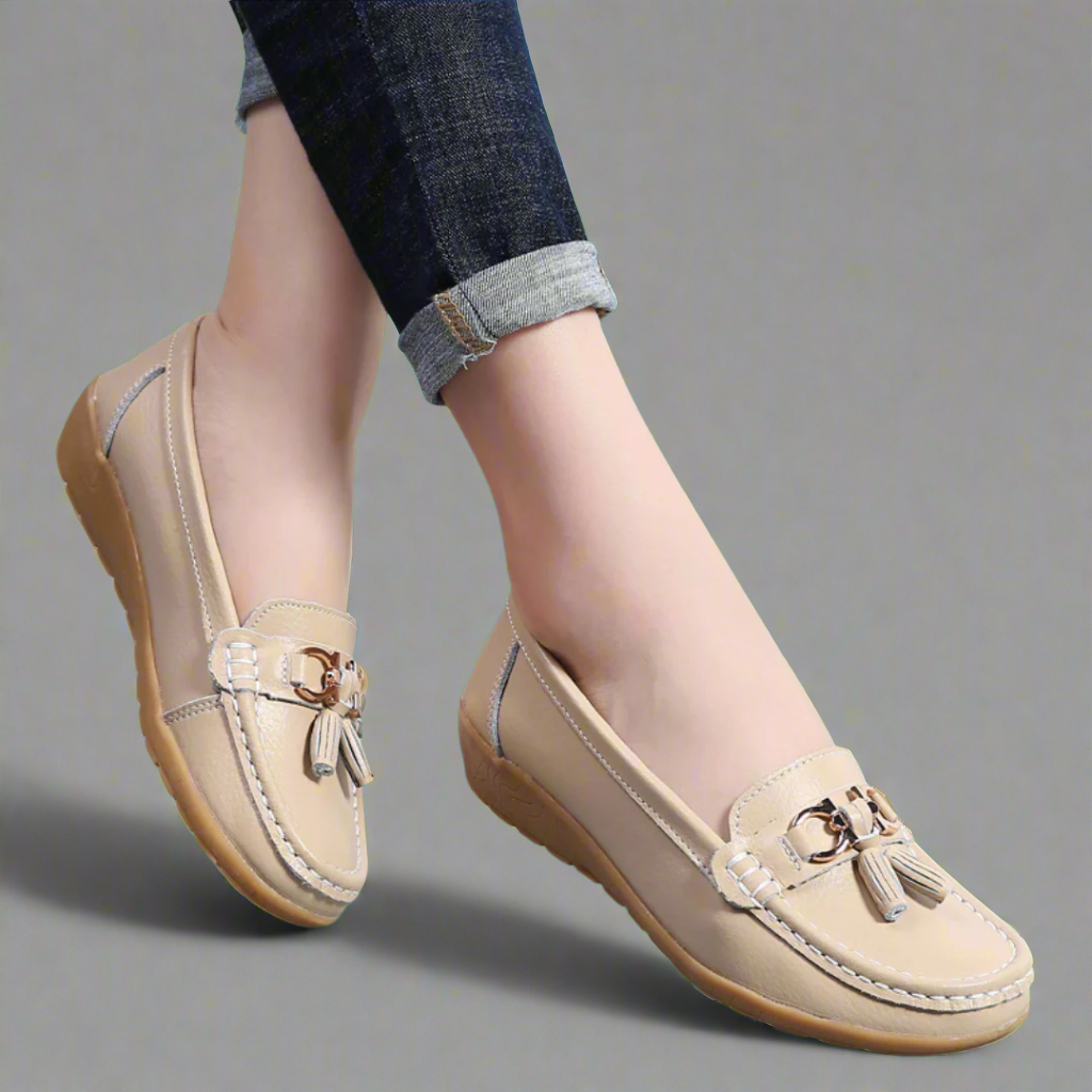 Wivine - Mocassins en cuir confortables faits à la main