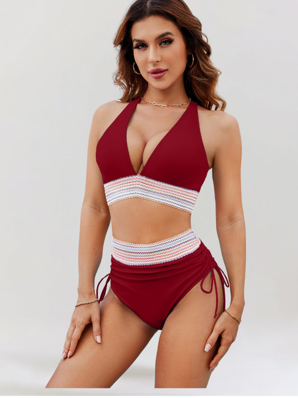 Isa – Ensemble Bikini avec Contrôle du Ventre et Taille Haute