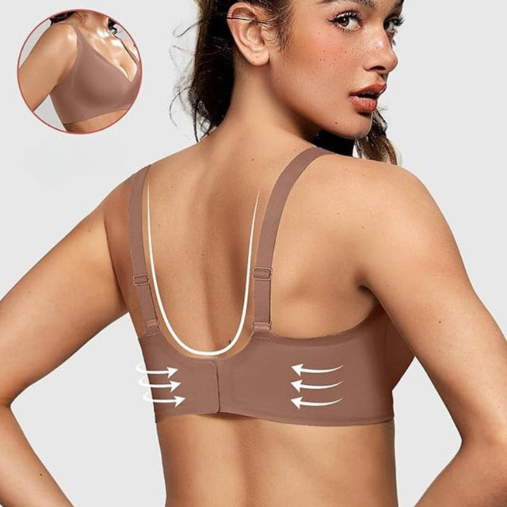 Isaline – Soutien gorge push up sans armatures à col en v