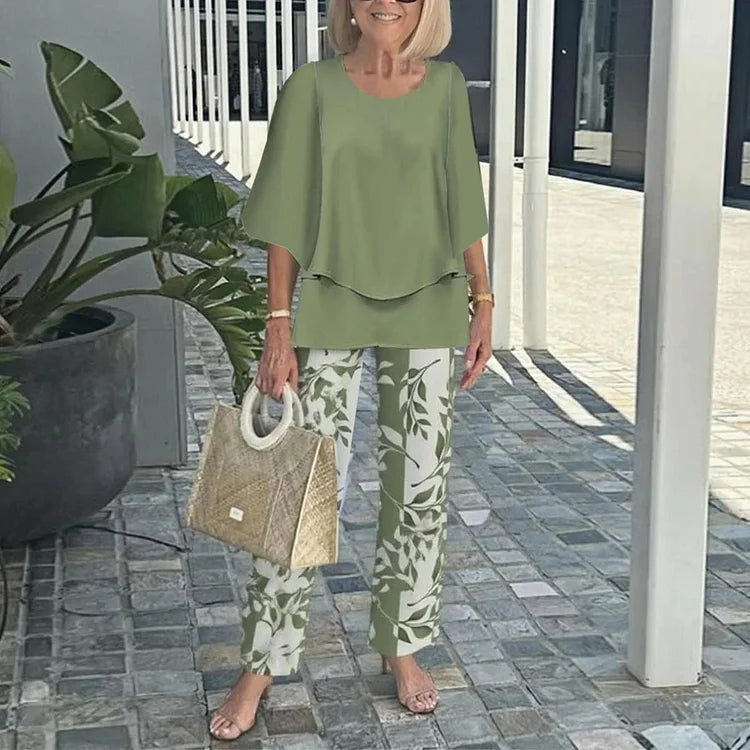 Monique – Ensemble deux pièces imprimé tendance