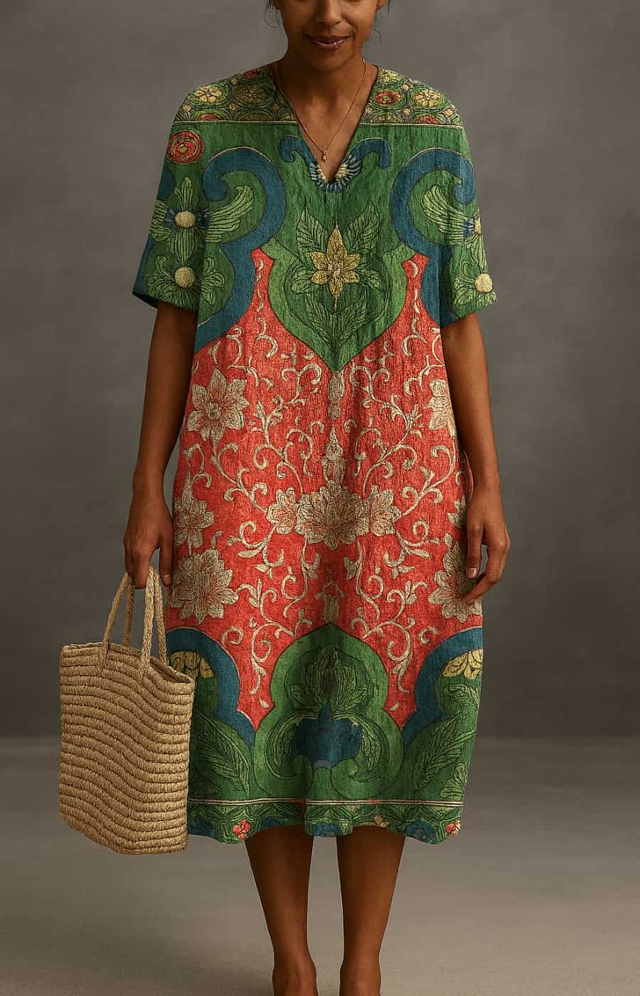 Hyacinthe – Robe longue fleurie vintage