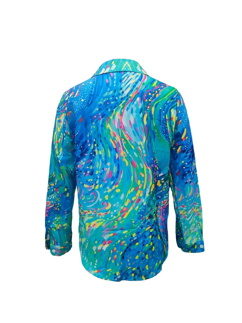 Vérène – Chemise aquarelle abstraite