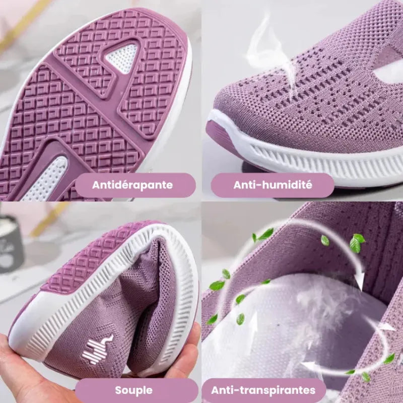 Andréa – Baskets à confort orthopédique pour femme
