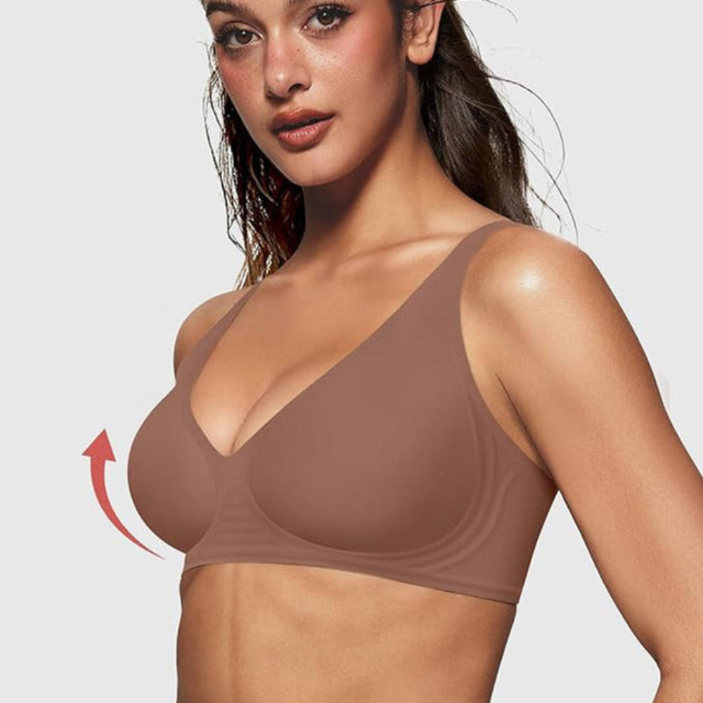 Isaline – Soutien gorge push up sans armatures à col en v