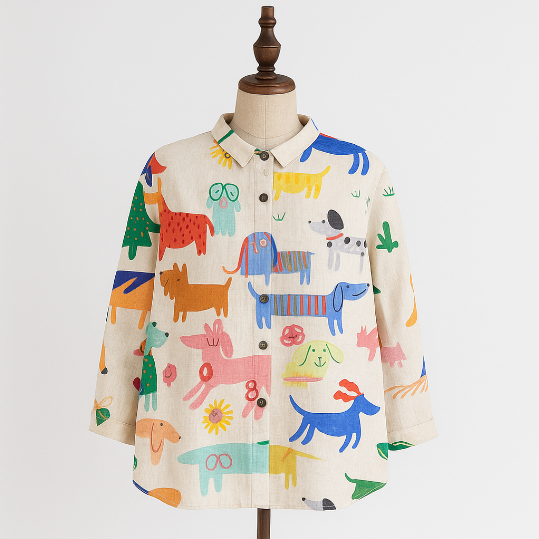 Denise - Chemise décontractée avec motif