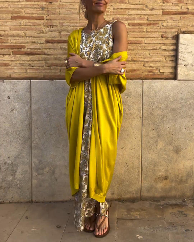 Zimna - Ensemble d'été avec une robe et une veste fluide