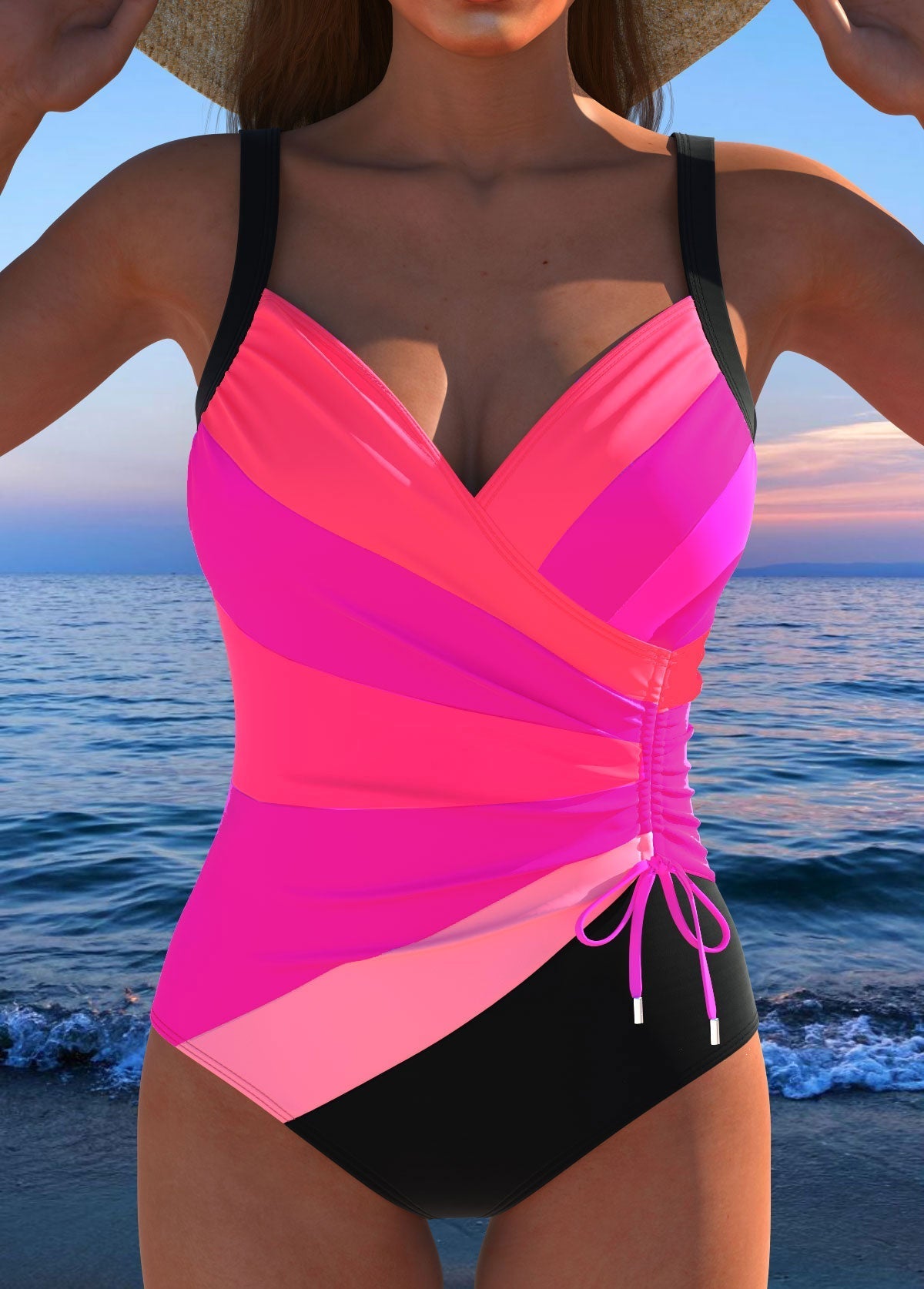 Kaat – Maillot une pièce gainant à imprimé coloré