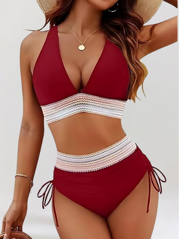 Isa – Ensemble Bikini avec Contrôle du Ventre et Taille Haute