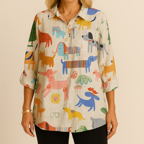 Denise - Chemise décontractée avec motif