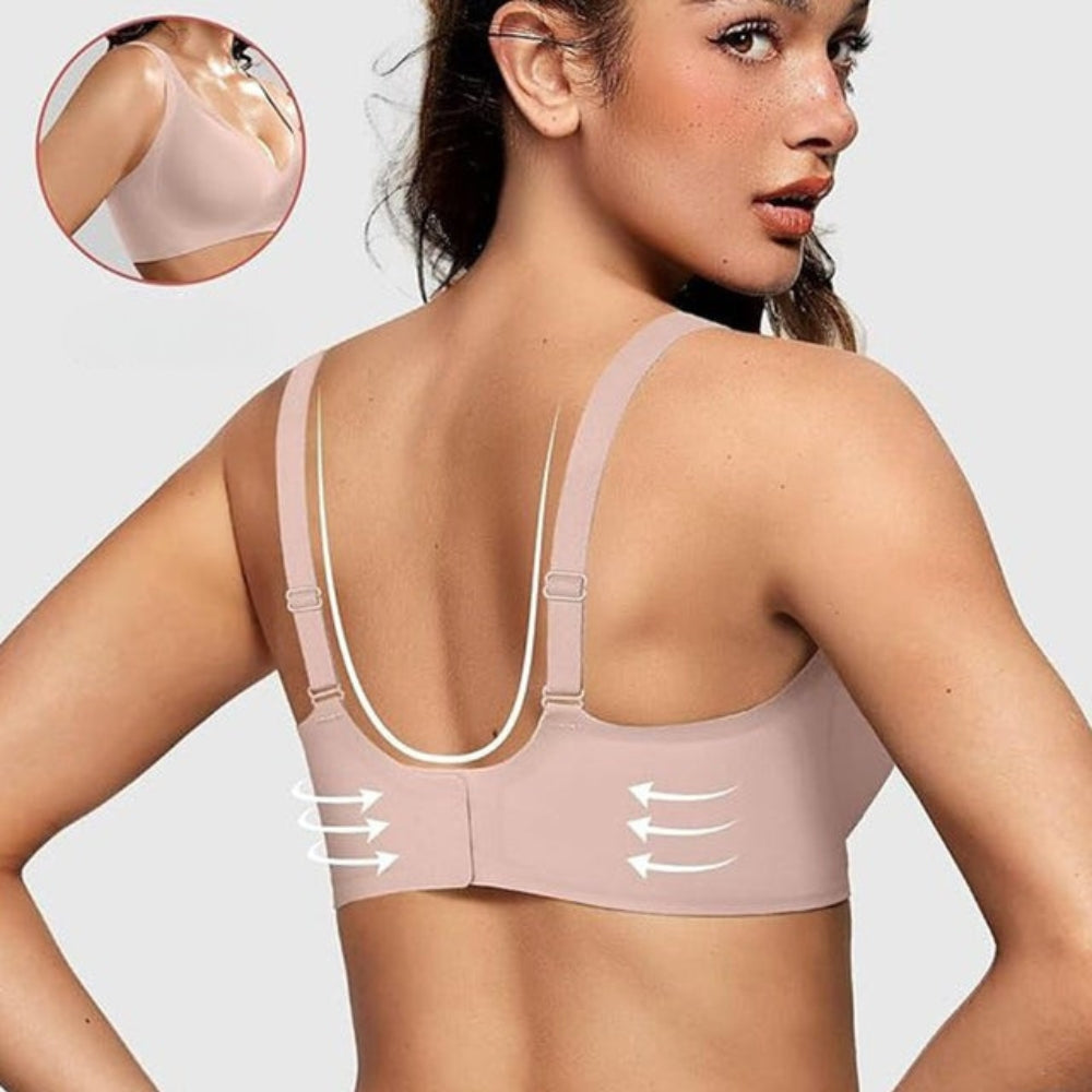 Isaline – Soutien gorge push up sans armatures à col en v