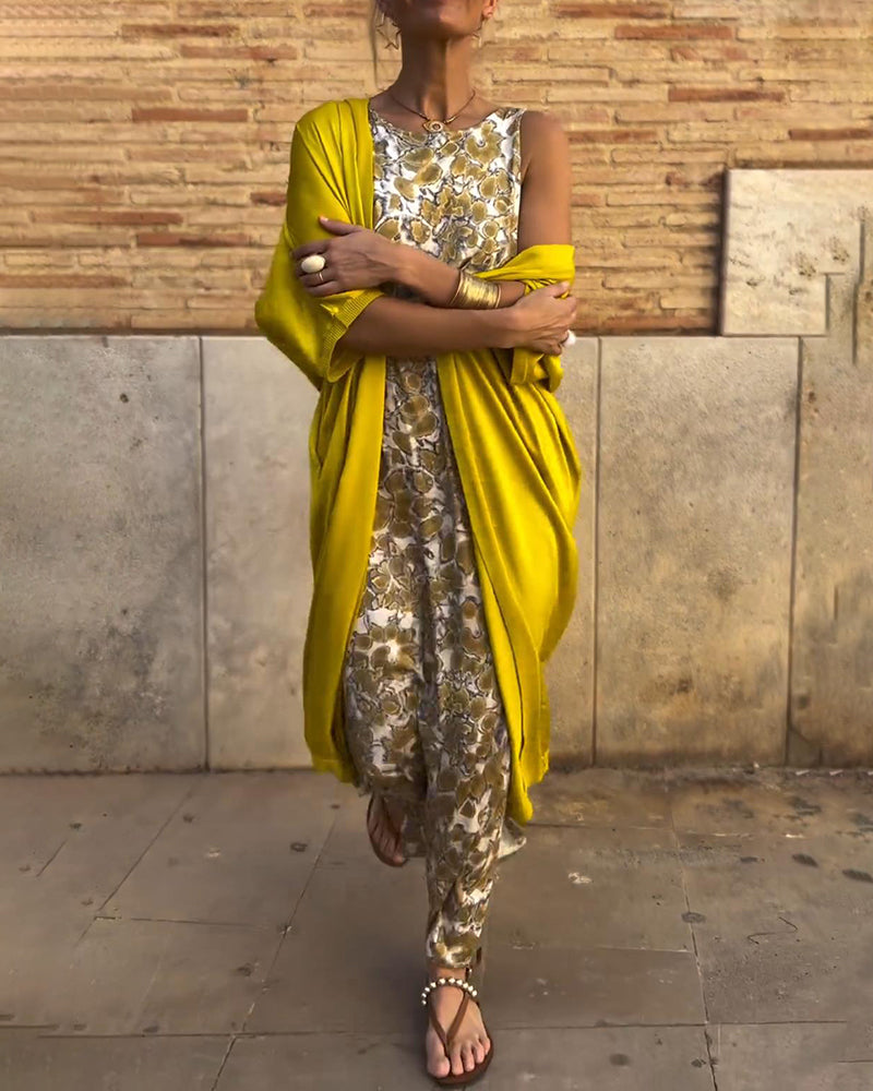 Zimna - Ensemble d'été avec une robe et une veste fluide