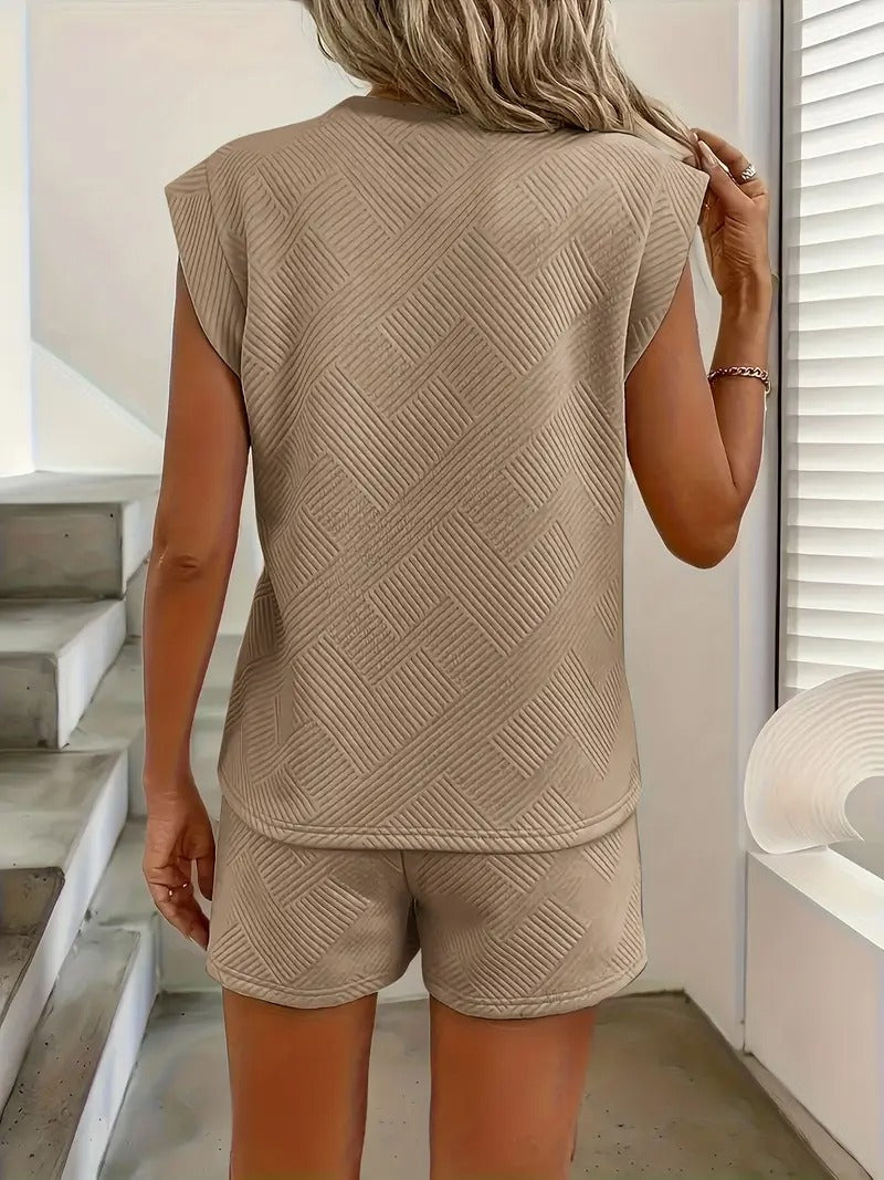 Betsabeé – Ensemble crop top et short vert