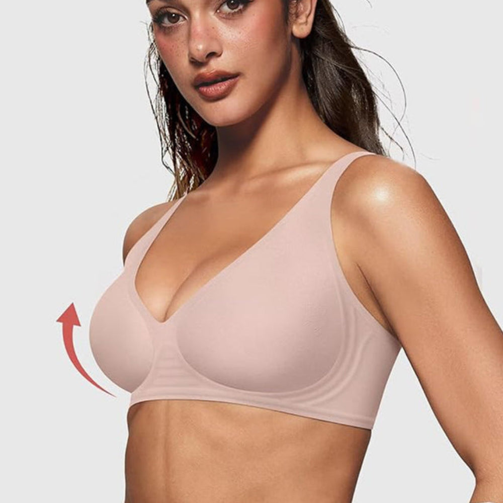 Isaline – Soutien gorge push up sans armatures à col en v