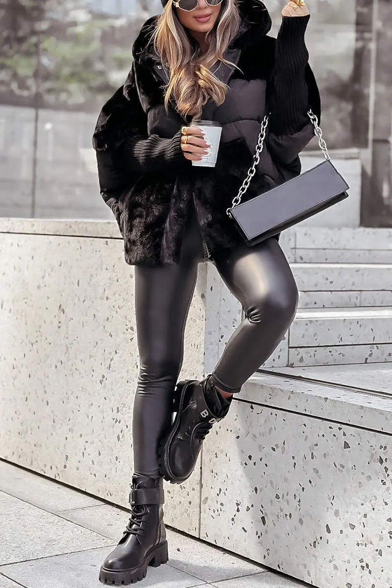 Evelyne - Veste d'hiver multicolore avec capuche